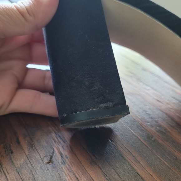 Steve Madden Black Suede Block Heel Sandal - Picture 5 of 5